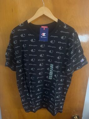 Champion Tshirt Mens Large Black